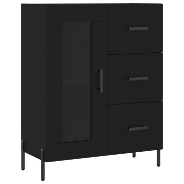 vidaXL Ντουλάπι Μαύρο 69,5x34x180cm από Επεξεργασμένο Ξύλο 1 τεμ.