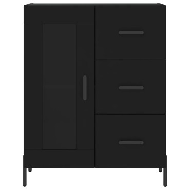 vidaXL Ντουλάπι Μαύρο 69,5x34x180cm από Επεξεργασμένο Ξύλο 1 τεμ.