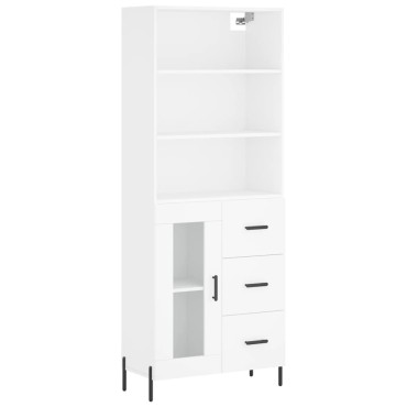 vidaXL Ντουλάπι Λευκό 69,5x34x180cm από Επεξεργασμένο Ξύλο 1 τεμ.