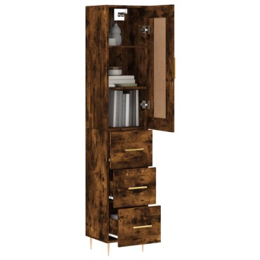 vidaXL Ντουλάπι Καπνιστή δρυς 34,5x34x180cm από Επεξεργασμένο Ξύλο 1 τεμ.