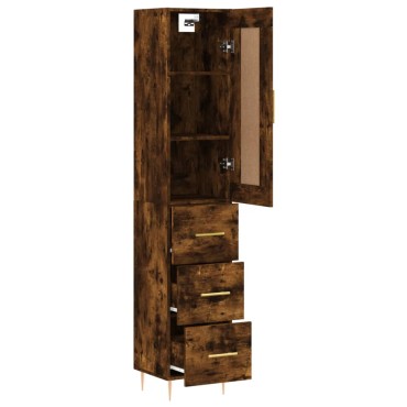 vidaXL Ντουλάπι Καπνιστή δρυς 34,5x34x180cm από Επεξεργασμένο Ξύλο 1 τεμ.