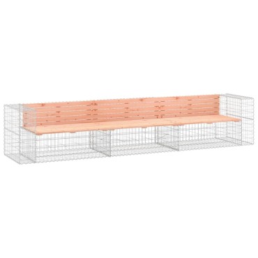 vidaXL Παγκάκι Συρματοκιβώτιο 347x71x65,5cm Μασίφ Ξύλο Ψευδοτσούγκας 1 τεμ.