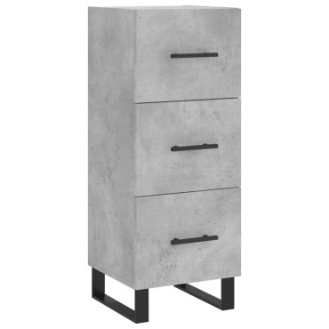 vidaXL Ντουλάπι Γκρι Σκυροδέματος 34,5x34x180cm Επεξεργασμένο Ξύλο 1 τεμ.