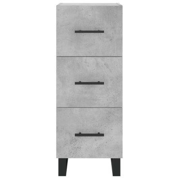 vidaXL Ντουλάπι Γκρι Σκυροδέματος 34,5x34x180cm Επεξεργασμένο Ξύλο 1 τεμ.