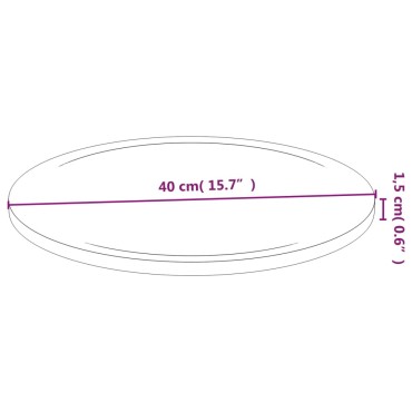 vidaXL Σανίδες Κοπής 6 Τεμ. Ø40 x 1,5 εκ. από Μπαμπού