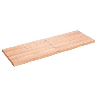 vidaXL Επιφ Τραπεζιού Αν Καφέ 140x50x(2-4)cm Ακατέργ. Μασίφ Ξύλο Δρυός 1 τεμ.