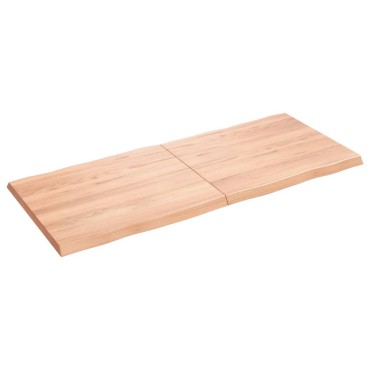 vidaXL Επιφ Τραπεζιού Αν Καφέ 140x60x(2-4)cm Ακατέργ. Μασίφ Ξύλο Δρυός 1 τεμ.