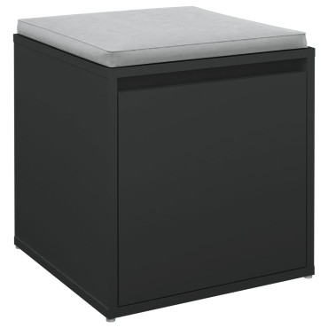 vidaXL Κουτί με Συρτάρι Μαύρο 40,5x40x40cm Επεξεργασμένο Ξύλο