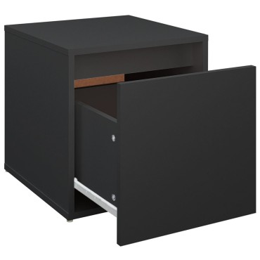 vidaXL Κουτί με Συρτάρι Μαύρο 40,5x40x40cm Επεξεργασμένο Ξύλο