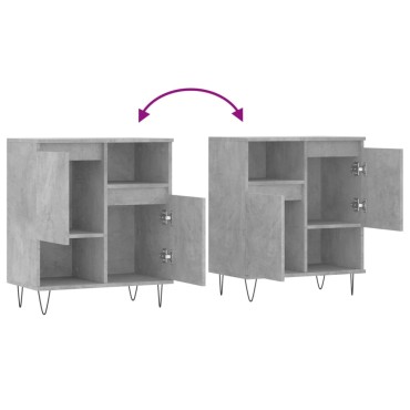 vidaXL Ντουλάπι Γκρι Σκυροδέματος 60x35x70cm Επεξεργασμένο Ξύλο 1 τεμ.