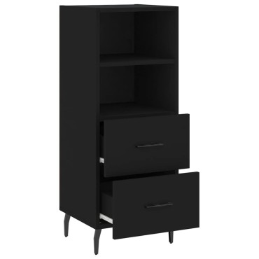 vidaXL Ντουλάπι Μαύρο 34,5x34x90cm από Επεξεργασμένο Ξύλο 1 τεμ.