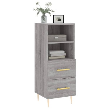 vidaXL Ντουλάπι Γκρι Sonoma 34,5x34x90cm από Επεξεργασμένο Ξύλο 1 τεμ.