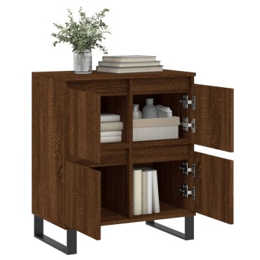 vidaXL Μπουφές Καφέ Δρυς 60x35x70cm από Επεξεργασμένο Ξύλο 1 τεμ.
