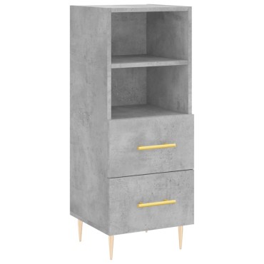 vidaXL Ντουλάπι Γκρι Σκυροδέματος 34,5x34x90cm Επεξεργασμένο Ξύλο 1 τεμ.