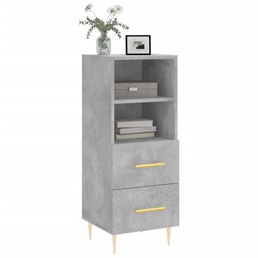 vidaXL Ντουλάπι Γκρι Σκυροδέματος 34,5x34x90cm Επεξεργασμένο Ξύλο 1 τεμ.