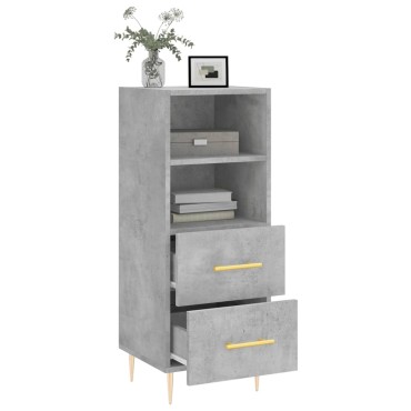 vidaXL Ντουλάπι Γκρι Σκυροδέματος 34,5x34x90cm Επεξεργασμένο Ξύλο 1 τεμ.