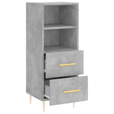 vidaXL Ντουλάπι Γκρι Σκυροδέματος 34,5x34x90cm Επεξεργασμένο Ξύλο 1 τεμ.