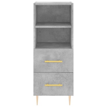 vidaXL Ντουλάπι Γκρι Σκυροδέματος 34,5x34x90cm Επεξεργασμένο Ξύλο 1 τεμ.
