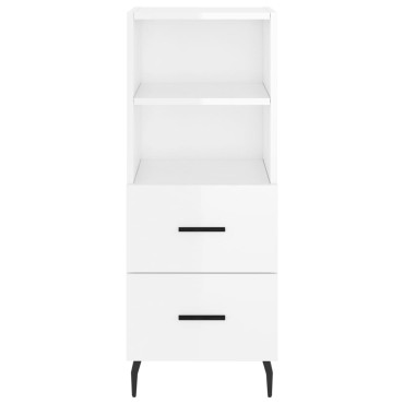 vidaXL Ντουλάπι Γυαλιστερό Λευκό 34,5x34x90cm Επεξεργασμένο Ξύλο 1 τεμ.
