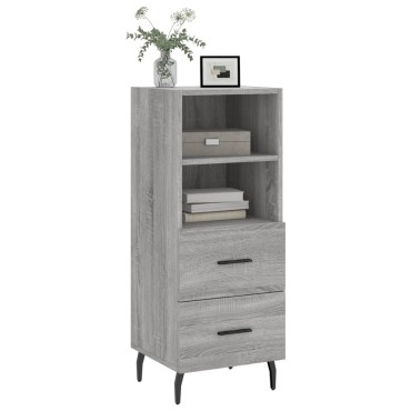 vidaXL Ντουλάπι Γκρι Sonoma 34,5x34x90cm από Επεξεργασμένο Ξύλο 1 τεμ.