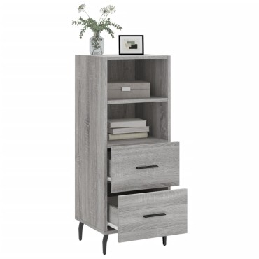 vidaXL Ντουλάπι Γκρι Sonoma 34,5x34x90cm από Επεξεργασμένο Ξύλο 1 τεμ.