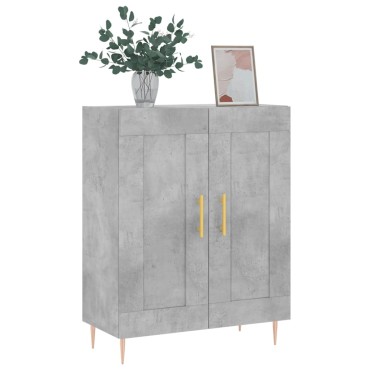 vidaXL Ντουλάπι Γκρι Σκυροδέματος 69,5x34x90cm Επεξεργασμένο Ξύλο 1 τεμ.