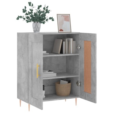 vidaXL Ντουλάπι Γκρι Σκυροδέματος 69,5x34x90cm Επεξεργασμένο Ξύλο 1 τεμ.