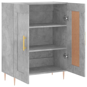 vidaXL Ντουλάπι Γκρι Σκυροδέματος 69,5x34x90cm Επεξεργασμένο Ξύλο 1 τεμ.