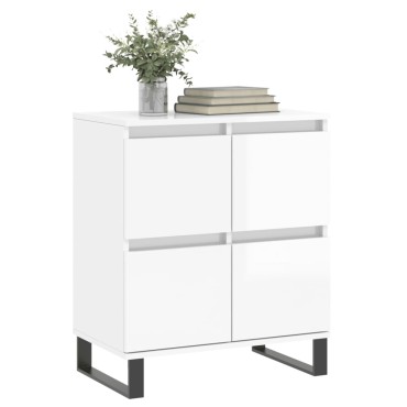 vidaXL Ντουλάπι Γυαλιστερό Λευκό 60x35x70cm από Επεξεργασμένο Ξύλο 1 τεμ.