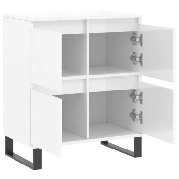 vidaXL Ντουλάπι Γυαλιστερό Λευκό 60x35x70cm από Επεξεργασμένο Ξύλο 1 τεμ.