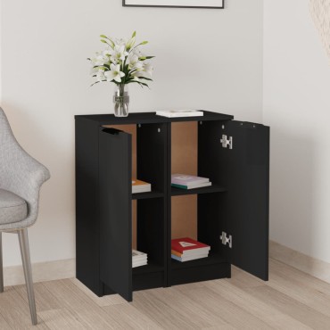 vidaXL Ντουλάπια 2 τεμ. Μαύρα 30x30x70cm από Επεξεργασμένο Ξύλο