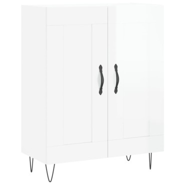 vidaXL Ντουλάπι Γυαλιστερό Λευκό 69,5x34x90cm Επεξεργασμένο Ξύλο 1 τεμ.