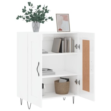 vidaXL Ντουλάπι Γυαλιστερό Λευκό 69,5x34x90cm Επεξεργασμένο Ξύλο 1 τεμ.