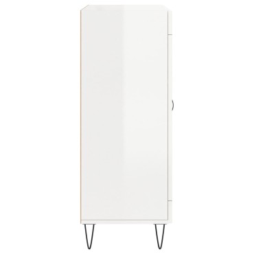 vidaXL Ντουλάπι Γυαλιστερό Λευκό 69,5x34x90cm Επεξεργασμένο Ξύλο 1 τεμ.