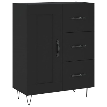 vidaXL Συρταριέρα Μαύρη 69,5x34x90cm από Επεξεργασμένο Ξύλο 1 τεμ.