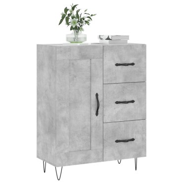vidaXL Ντουλάπι Γκρι Σκυροδέματος 69,5x34x90cm Επεξεργασμένο Ξύλο 1 τεμ.