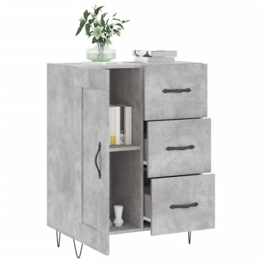 vidaXL Ντουλάπι Γκρι Σκυροδέματος 69,5x34x90cm Επεξεργασμένο Ξύλο 1 τεμ.