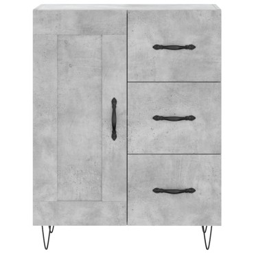 vidaXL Ντουλάπι Γκρι Σκυροδέματος 69,5x34x90cm Επεξεργασμένο Ξύλο 1 τεμ.