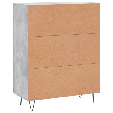 vidaXL Ντουλάπι Γκρι Σκυροδέματος 69,5x34x90cm Επεξεργασμένο Ξύλο 1 τεμ.