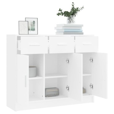vidaXL Μπουφές Λευκός 91x28x75cm από Επεξεργασμένο Ξύλο 1 τεμ.