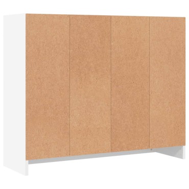 vidaXL Μπουφές Λευκός 91x28x75cm από Επεξεργασμένο Ξύλο 1 τεμ.