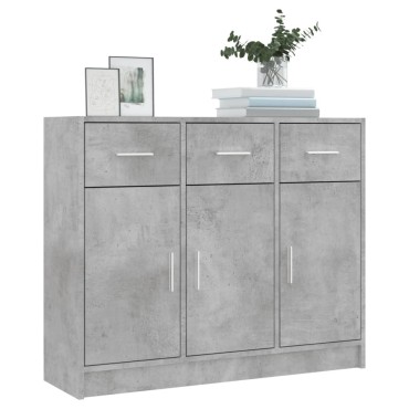 vidaXL Ντουλάπι Γκρι Σκυροδέματος 91x28x75cm Επεξεργασμένο Ξύλο 1 τεμ.