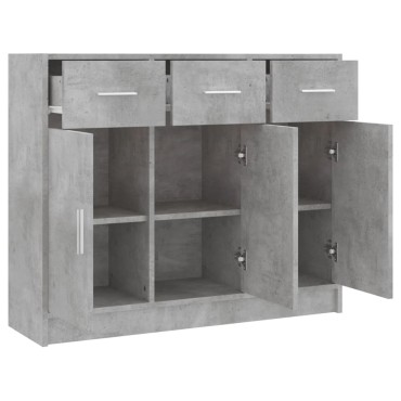 vidaXL Ντουλάπι Γκρι Σκυροδέματος 91x28x75cm Επεξεργασμένο Ξύλο 1 τεμ.