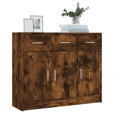 vidaXL Συρταριέρα Καπνιστή Δρυς 91x28x75cm από Επεξεργ. Ξύλο 1 τεμ.