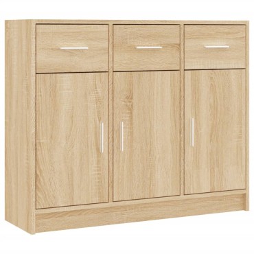 vidaXL Συρταριέρα Sonoma Δρυς 91x28x75cm Επεξεργασμένο Ξύλο 1 τεμ.