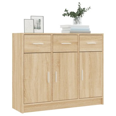 vidaXL Συρταριέρα Sonoma Δρυς 91x28x75cm Επεξεργασμένο Ξύλο 1 τεμ.