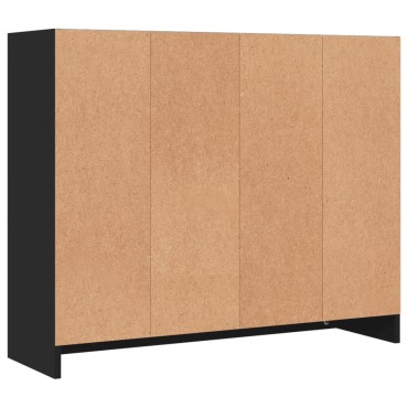 vidaXL Συρταριέρα Μαύρη 91x28x75cm από Επεξεργασμένο Ξύλο 1 τεμ.