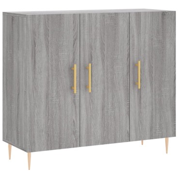 vidaXL Ντουλάπι Γκρι Sonoma 90x34x80cm από Επεξεργασμένο Ξύλο 1 τεμ.