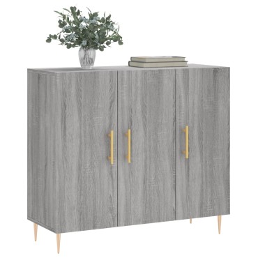 vidaXL Ντουλάπι Γκρι Sonoma 90x34x80cm από Επεξεργασμένο Ξύλο 1 τεμ.