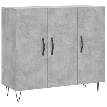 vidaXL Ντουλάπι Γκρι Σκυροδέματος 90x34x80cm Επεξεργασμένο Ξύλο 1 τεμ.